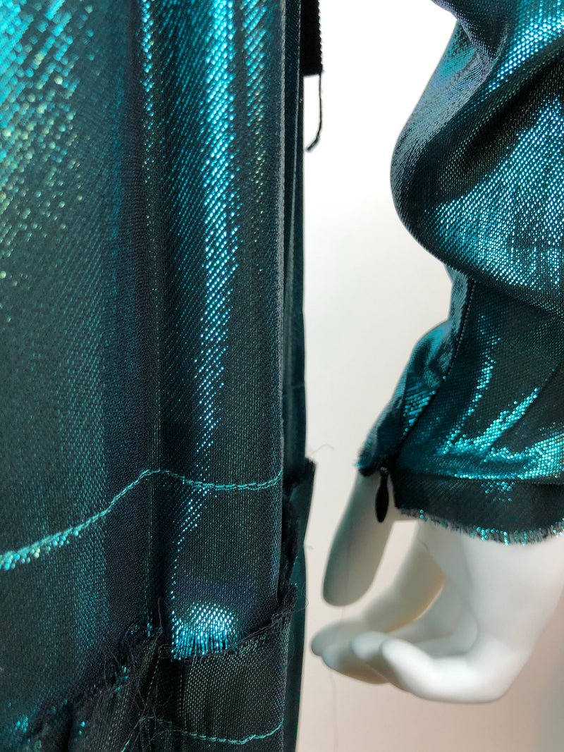 Lanvin Runway Spring/Summer 2014 Metallic Teal Dress Size 40