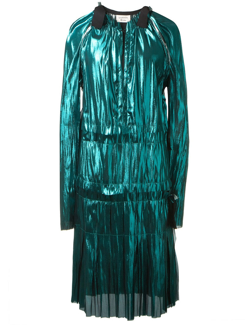 lanvin metallic dress Spectacular Spring 2011 Lanvin by Alber Elbaz Pale Metallic Gold Silve Shrimpton Couture