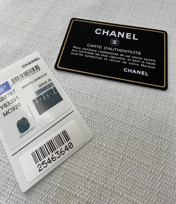 CHANEL NWT Blue Tweed Calfskin Quilted Small Gabrielle Bucket Bag