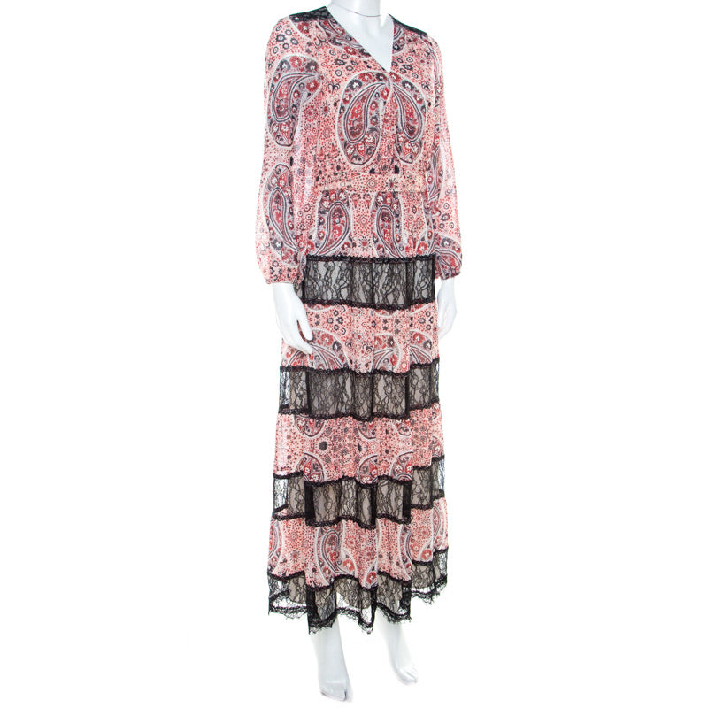 alice and olivia long sleeve maxi dress Alice + Olivia Delora floral-print long-sleeve Maxi Dress | Green